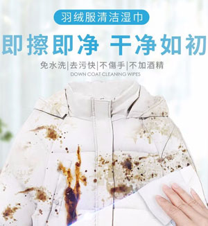 羽絨服清潔濕巾